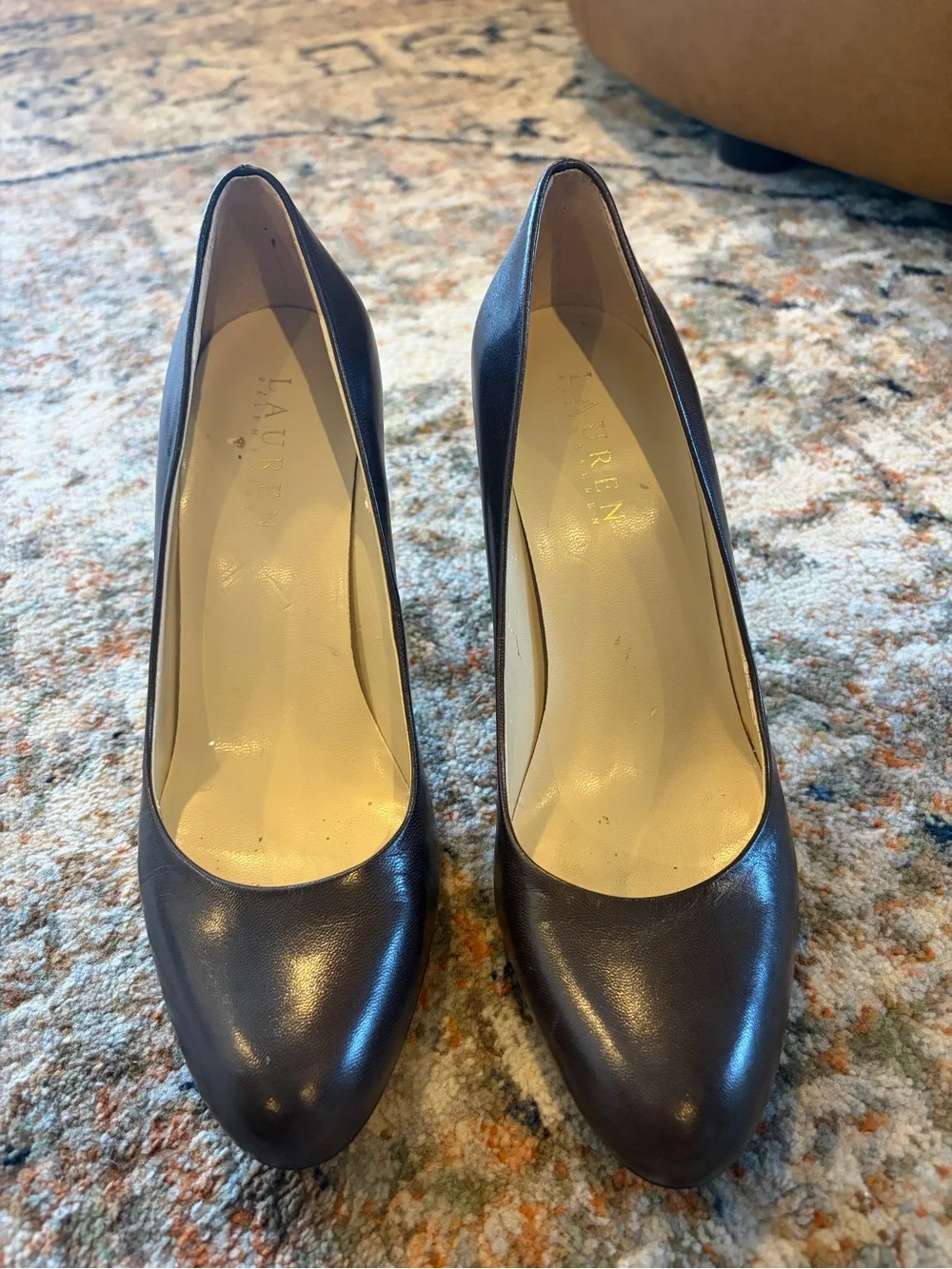 Ralph Lauren Dark Brown Leather Pumps Size 6